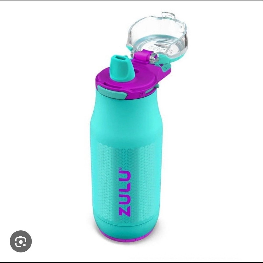 Zulu Chase 14oz Stainless Steel Water‎ Bottle Mint Purple Locking Lid